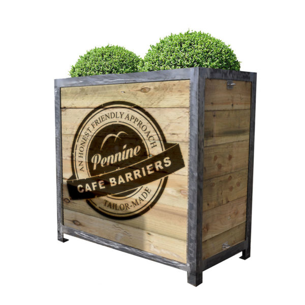 Cafe Barriers and Cafe Banners From Pennine Cafe Barriers Industrial Planters