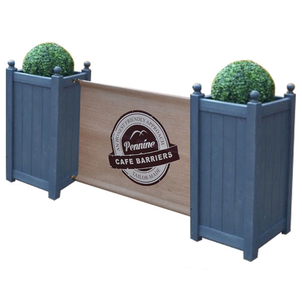 Cafe Barriers and Cafe Banners From Pennine Cafe Barriers Premium Wooden Cafe Planter 2